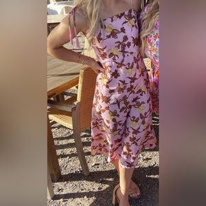 House of Harlow 1960 Linen MIDI Dress